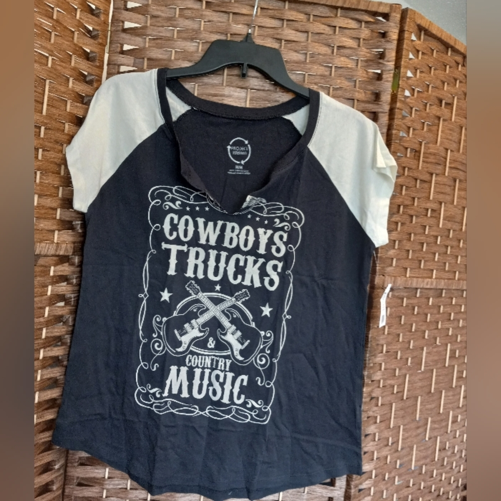 Cowboys Trucks & Country Music Guitars Tee by Project Karma